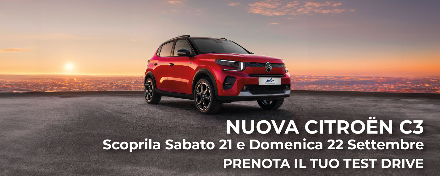 NUOVA CITROËN C3 | 21-22 SETTEMBRE | PRENOTA IL TUO TEST DRIVE! 