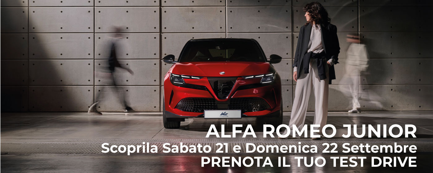 ALFA ROMEO JUNIOR | 21-22 SETTEMBRE | PRENOTA IL TUO TEST DRIVE!